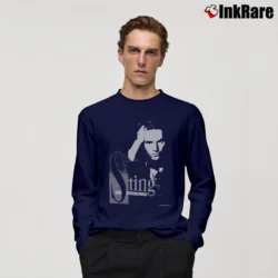 Men’s 1988 Sting Sun Tour Concert Music Long-Sleeve Shirt in navy | Sleek, Lightweight, Year-Round Wear