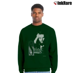 Men’s 1988 Sting Sun Tour Concert Music Crewneck Sweatshirt in forest green | Cozy Fabric, Clean Style