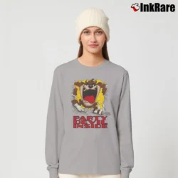 Women’s 1988 Tasmanian Devil Party Inside 80s Taz Looney Tunes Long-Sleeve Top in sport grey | Sleek, Versatile, All-Season