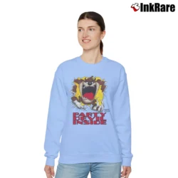 Women’s 1988 Tasmanian Devil Party Inside 80s Taz Looney Tunes Relaxed Sweatshirt in light blue | Soft, Laid-Back Vibe