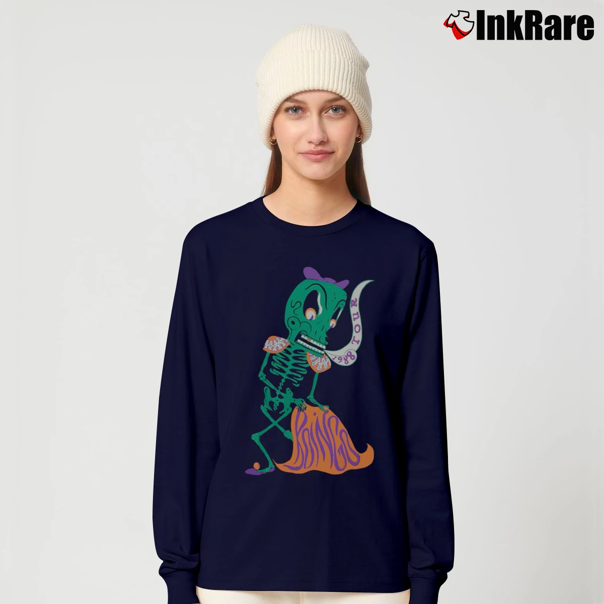 Women’s 1988 vintage oingo boingo Long-Sleeve Top in navy | Sleek, Versatile, All-Season