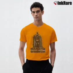 Men’s 1989 Batman Classic Movie Graphic V-Neck Tee in orange | Sharp, Breathable, Everyday Staple