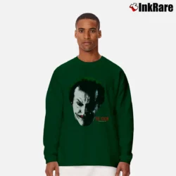 Men’s 1989 Batman Jack Nicholson Joker Long-Sleeve Shirt in forest green | Sleek, Lightweight, Year-Round Wear