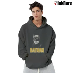 Men’s 1989 Batman Michael Keaton Movie Promo Pullover Hoodie in charcoal | Cozy, Durable, Modern Fit