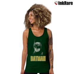 Women’s 1989 Batman Michael Keaton Movie Promo Tank Top in forest green | Lightweight, Movement-Friendly