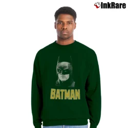 Men’s 1989 Batman Michael Keaton Promo DC Comics Crewneck Sweatshirt in forest green | Cozy Fabric, Clean Style