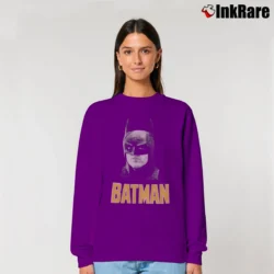 Women’s 1989 Batman Michael Keaton Promo DC Comics Relaxed Sweatshirt in purple | Soft, Laid-Back Vibe
