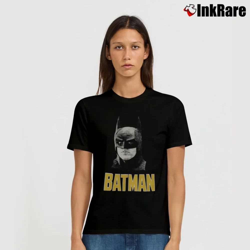 Women’s 1989 Batman Michael Keaton Promo DC Comics Signature T-Shirt in black | Soft, Flattering Fit