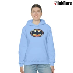 Women’s 1989 DC Comics Batman Emblem Logo Graphic Cozy Hoodie in light blue | Warm, Structured, Stylish