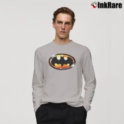 Men’s 1989 DC Comics Batman Emblem Logo Graphic Long-Sleeve Shirt in sport grey | Sleek, Lightweight, Year-Round Wear