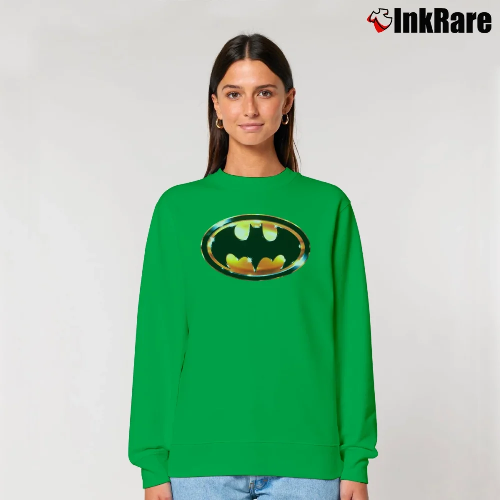 Women’s 1989 DC Comics Batman Emblem Logo Graphic Relaxed Sweatshirt in irish green | Soft, Laid-Back Vibe