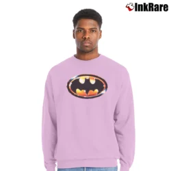 Men’s 1989 DC Comics Batman Emblem Logo Graphic Crewneck Sweatshirt in light pink | Cozy Fabric, Clean Style