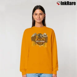 Women’s 1989 Harley Davidson Mock Neck Relaxed Sweatshirt in orange | Soft, Laid-Back Vibe
