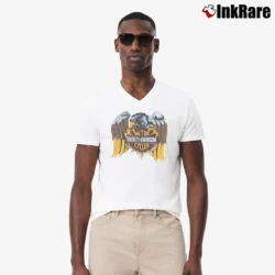 Men’s 1989 Harley Davidson Mock Neck V-Neck Tee in white | Sharp, Breathable, Everyday Staple