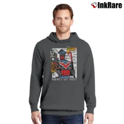 Men’s 1989 Marshal Law Kevin O'Neill Pat Mills UK Comic Superhero Crossover Pullover Hoodie in charcoal | Cozy, Durable, Modern Fit