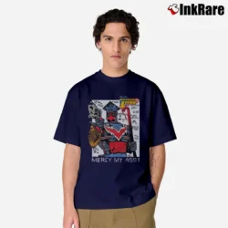 Men’s 1989 Marshal Law Kevin O'Neill Pat Mills UK Comic Superhero Crossover Classic T-Shirt in navy | Soft, Breathable Everyday Wear