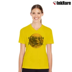 Women’s 1989 R.e.m Green Tour Band V-Neck Tee in yellow | Chic Neckline, Soft Texture