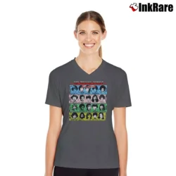Women’s 1989 Rolling Stones Some Girls V-Neck Tee in charcoal | Chic Neckline, Soft Texture