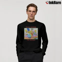 Men’s 1989 The Simpsons Family Bonding Long-Sleeve Shirt in black | Sleek, Lightweight, Year-Round Wear