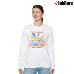 Women’s 1989 The Simpsons Family Bonding Relaxed Sweatshirt in white | Soft, Laid-Back Vibe