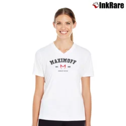 Women’s 1989 Wanda Maximoff Scarlet Witch Marvel Tv Series V-Neck Tee in white | Chic Neckline, Soft Texture