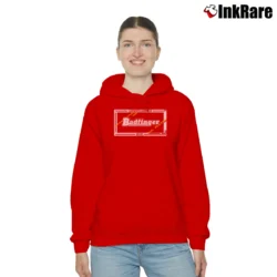 Women’s 1990 Badfinger Power Pop Rock Band Cozy Hoodie in red | Warm, Structured, Stylish