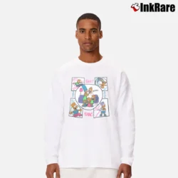 Men’s 1990 Bart Knows Everything Skateboarding Bartman Surfing Promo Long-Sleeve Shirt in white | Sleek, Lightweight, Year-Round Wear