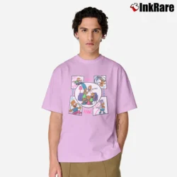 Men’s 1990 Bart Knows Everything Skateboarding Bartman Surfing Promo Classic T-Shirt in light pink | Soft, Breathable Everyday Wear