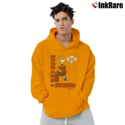 Men’s 1990 Bart Simpson Nebraska Cornhuskers Football Simpsons Pullover Hoodie in orange | Cozy, Durable, Modern Fit