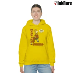 Women’s 1990 Bart Simpson Nebraska Cornhuskers Football Simpsons Cozy Hoodie in yellow | Warm, Structured, Stylish