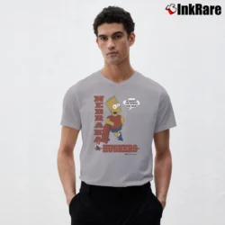 Men’s 1990 Bart Simpson Nebraska Cornhuskers Football Simpsons V-Neck Tee in sport grey | Sharp, Breathable, Everyday Staple