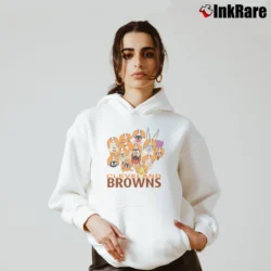 Women’s 1990 Cleveland Browns Looney Tunes Cartoon Cozy Hoodie in white | Warm, Structured, Stylish