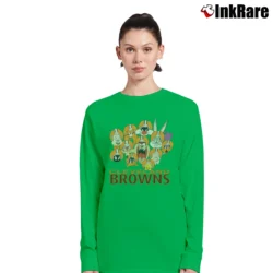 Women’s 1990 Cleveland Browns Looney Tunes Cartoon Long-Sleeve Top in irish green | Sleek, Versatile, All-Season