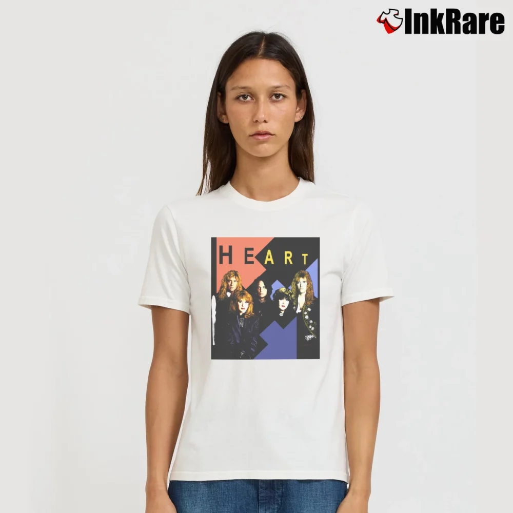 Women’s 1990 Heart Brigade World Tour Rock Signature T-Shirt in white | Soft, Flattering Fit