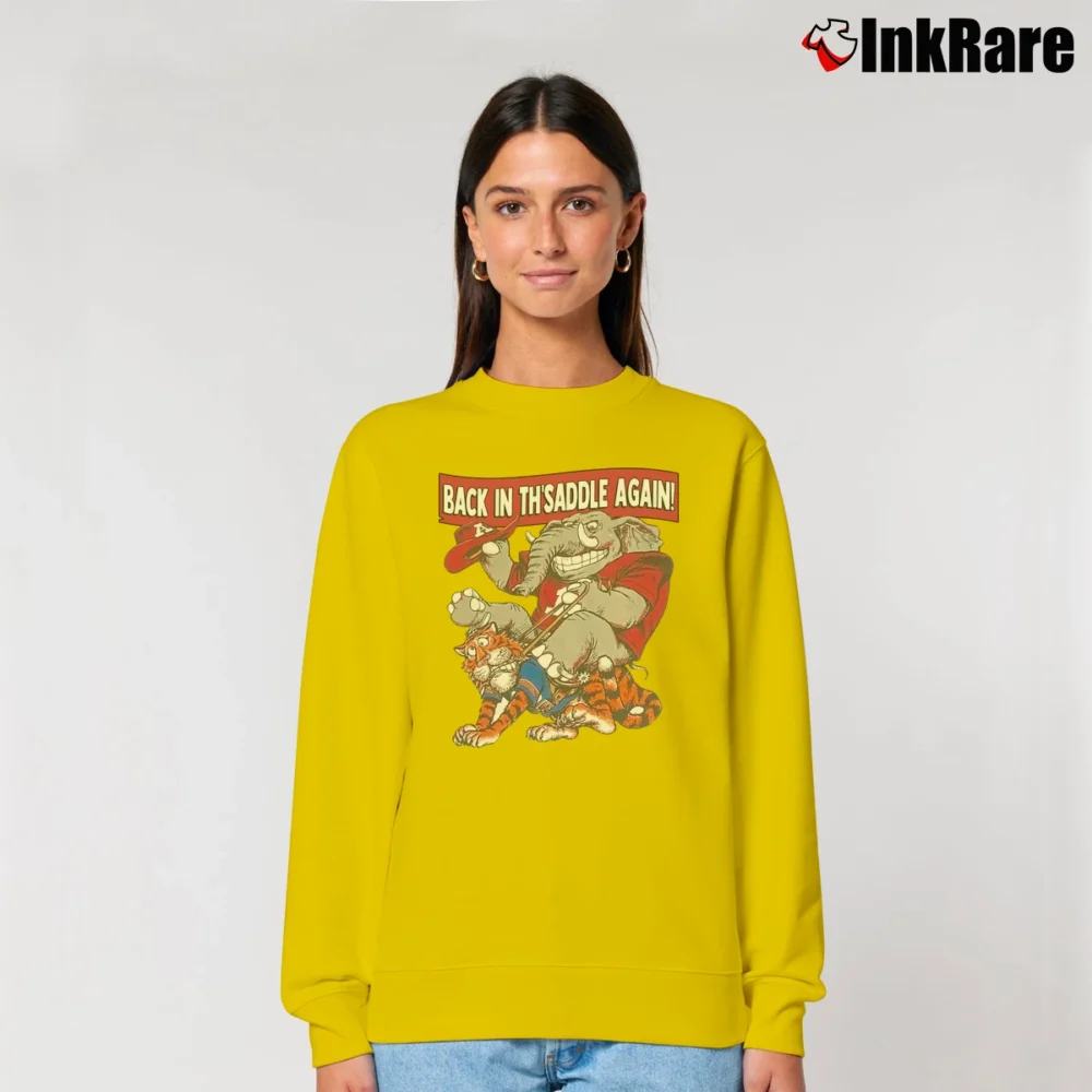 Women’s 1990 Iron Bowl Alabama Vs Auburn Tigers Relaxed Sweatshirt in yellow | Soft, Laid-Back Vibe