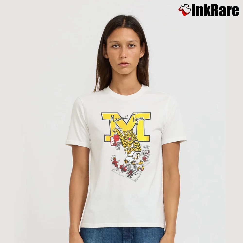Women’s 1990 Missouri Tigers Basketball Graphic Signature T-Shirt in white | Soft, Flattering Fit