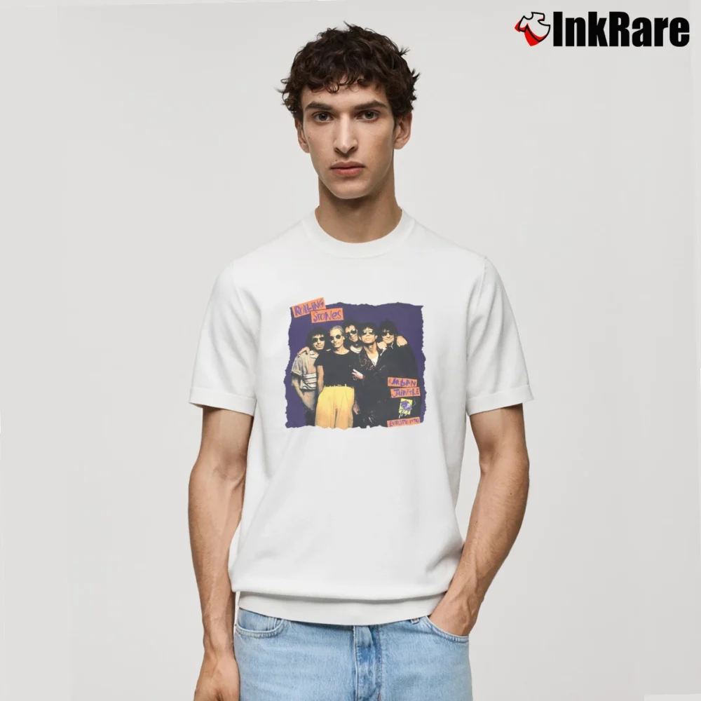 Men’s 1990 Rolling Stones Urban Jungle Tour Classic T-Shirt in white | Soft, Breathable Everyday Wear