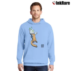 Men’s 1990 Santa Cruz Skateboards Bod Boyle Sick Cat Pullover Hoodie in light blue | Cozy, Durable, Modern Fit