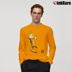 Men’s 1990 Santa Cruz Skateboards Bod Boyle Sick Cat Long-Sleeve Shirt in orange | Sleek, Lightweight, Year-Round Wear
