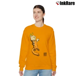 Women’s 1990 Santa Cruz Skateboards Bod Boyle Sick Cat Relaxed Sweatshirt in orange | Soft, Laid-Back Vibe