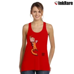 Women’s 1990 Santa Cruz Skateboards Bod Boyle Sick Cat Tank Top in red | Lightweight, Movement-Friendly