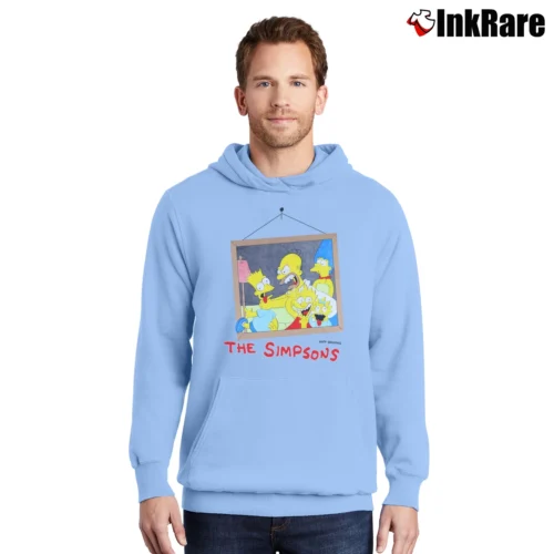 Men’s 1990 The Simpsons Pullover Hoodie in light blue | Cozy, Durable, Modern Fit