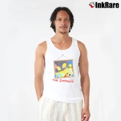 Men’s 1990 The Simpsons Tank Top in white | Breathable, Active-Friendly Design