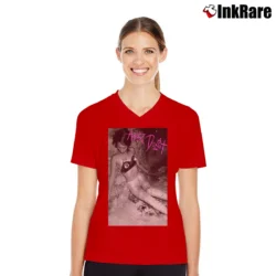 Women’s 1990s Alice Donut Magdalene Punk Rock Band V-Neck Tee in red | Chic Neckline, Soft Texture