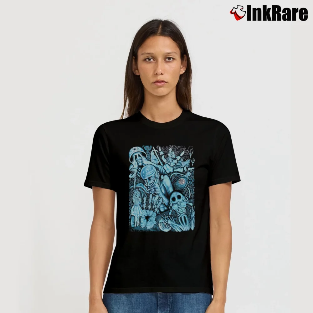 Women’s 1990s Alice In Chains Tour Promo Nirvana Oasis Style Signature T-Shirt in black | Soft, Flattering Fit