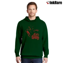 Men’s 1990s Alien Encounter Walt Disney Memorial Design Pullover Hoodie in forest green | Cozy, Durable, Modern Fit