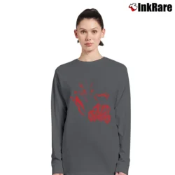 Women’s 1990s Alien Encounter Walt Disney Memorial Design Long-Sleeve Top in charcoal | Sleek, Versatile, All-Season