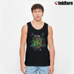 Men’s 1990s American Thunder Lightning Dragon Streetwear Tank Top in black | Breathable, Active-Friendly Design