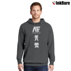 Men’s 1990s Anime Gundam Anaheim Electronics Pullover Hoodie in charcoal | Cozy, Durable, Modern Fit