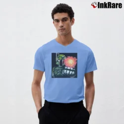 Men’s 1990s Boba Fett Star Wars V-Neck Tee in light blue | Sharp, Breathable, Everyday Staple